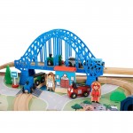 Set trenulete din lemn Universal All In One cu masuta de joaca Imaginarium